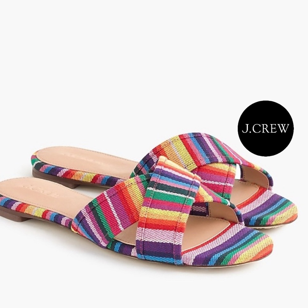 J. Crew Rainbow Sandals, Size 8